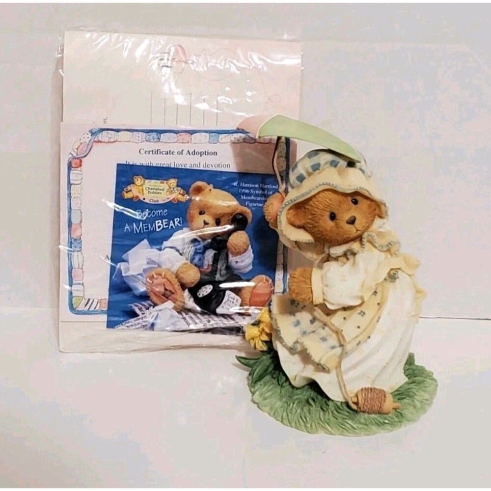 Cherished Teddies Megan 203300 Spring Brings A Season Of Beauty 1997 Vtg Enesco